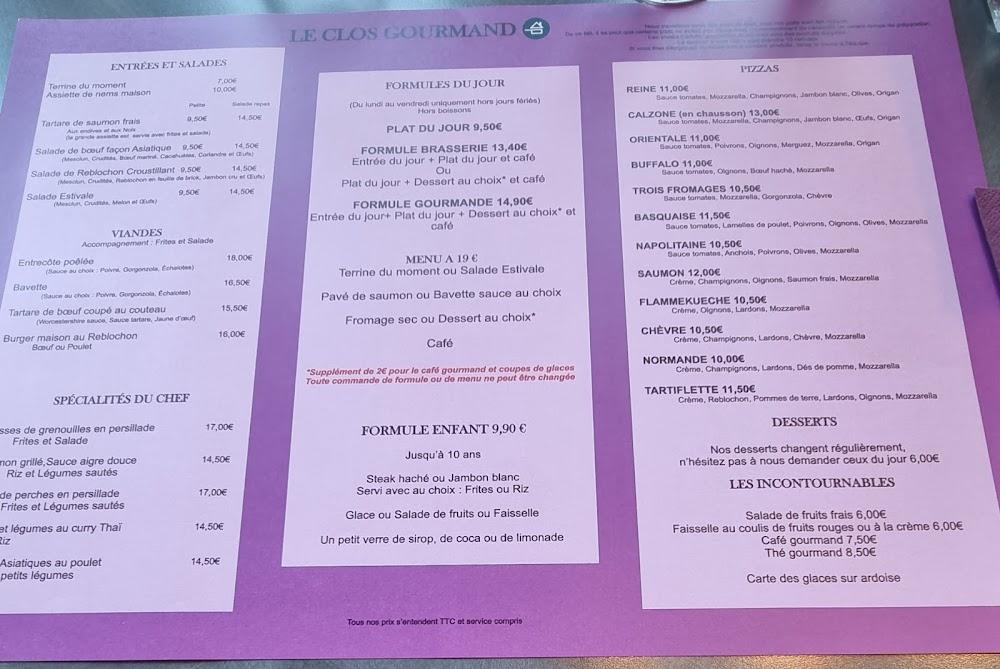 Le Clos Gourmand - Menu Image 4